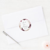 Rond Sticker Boho Pampas Grass Merci de mariage Favor (Enveloppe)