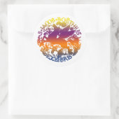 Rond Sticker boîte à cheval ailé (Sac)