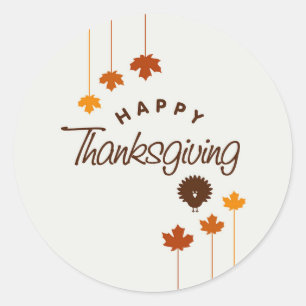 Rond Sticker Bon thanksgiving