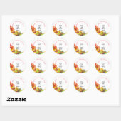 Rond Sticker bon thanksgiving (Feuille)