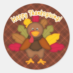 Rond Sticker bon thanksgiving