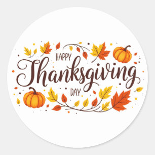 Rond Sticker bon thanksgiving Day Circle