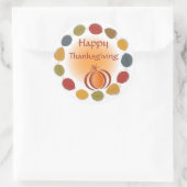 Rond Sticker bon thanksgiving Holiday (Sac)