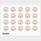 Rond Sticker "Bonne Pâques" (Feuille)