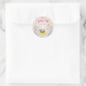 Rond Sticker "Bonne Pâques" (Sac)