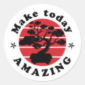 Rond Sticker Bonsai Tree "Make Today Extraordinaire" (Devant)
