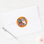 Rond Sticker Boo Halloween Cute (Enveloppe)