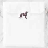 Rond Sticker Borzoi BFF (Sac)