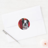 Rond Sticker Boston Terrier (Enveloppe)