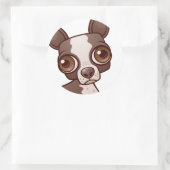 Rond Sticker Boston Terrier (Sac)