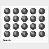 Rond Sticker Bouclier Arrondi - Emblème Triquetra (Feuille)