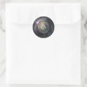 Rond Sticker Bouclier Arrondi - Emblème Triquetra (Sac)