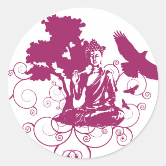 Rond Sticker Bouddha Nature