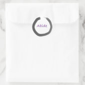 Rond Sticker Bouddhiste Abide Zen Enso Cercle (Sac)