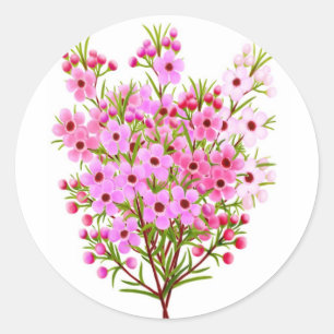 Rond Sticker Bouquet Fleur de cire