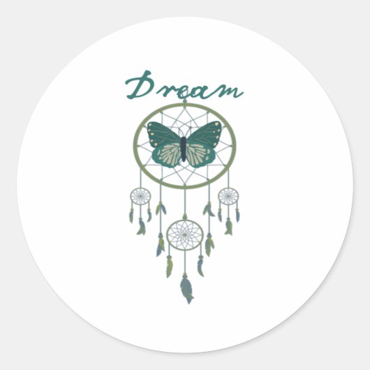 Rond Sticker Bouteille Catcher Rêve Vert (Devant)