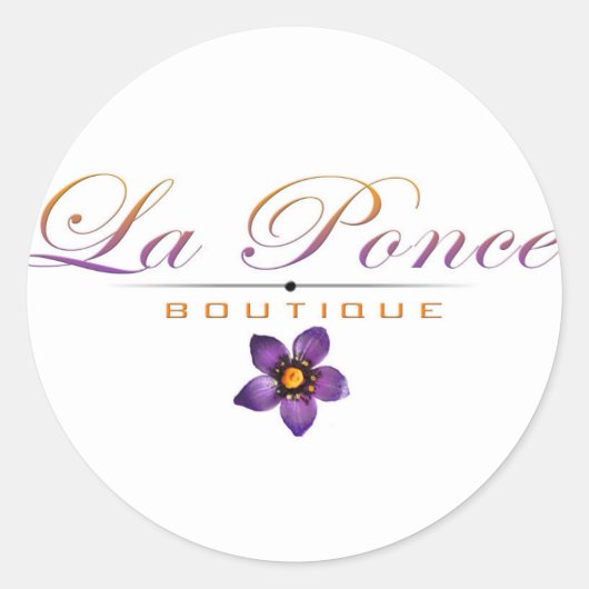 Rond Sticker Boutique La Ponce (Devant)