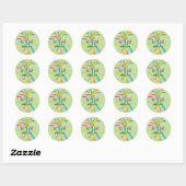 Rond Sticker Bravo Festive Ribbon (Feuille)