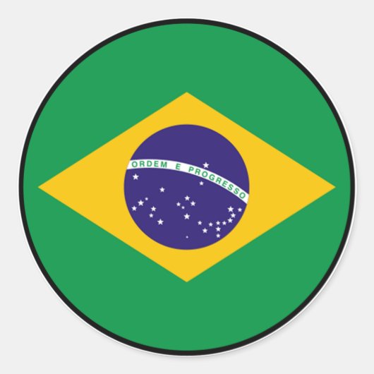 Rond Sticker Brésil Brasil Euro (Devant)