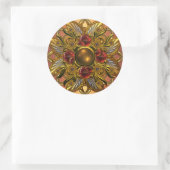 Rond Sticker Bright Red Gold Jewel (Sac)