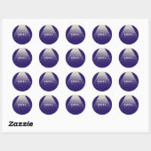 Rond Sticker brillant (Feuille)