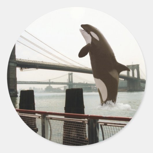 Rond Sticker Brooklyn Bridge (Devant)