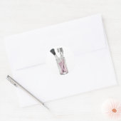 Rond Sticker Brosses de maquillage (Enveloppe)