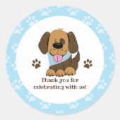 Rond Sticker Brown Chien de Chien Faveur (Devant)