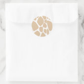 Rond Sticker Brown Giraffe/Sceau d'enveloppe (Sac)