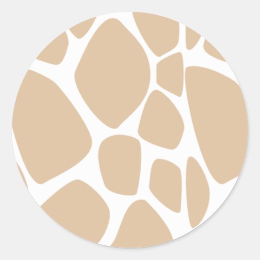 Rond Sticker Brown Giraffe/Sceau d'enveloppe (Devant)