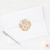 Rond Sticker Brown Giraffe/Sceau d'enveloppe (Enveloppe)