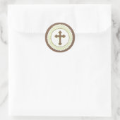 Rond Sticker Brown Green Holy Cross (Sac)