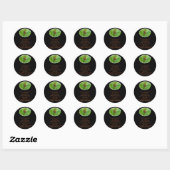 Rond Sticker Brown Orange Araneus Halloween (Feuille)