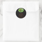 Rond Sticker Brown Orange Araneus Halloween (Sac)