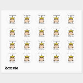 Rond Sticker BROWN PRINCESS customisé (Feuille)