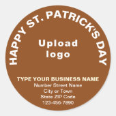 Rond Sticker Brown Saint Patrick Business Round (Devant)