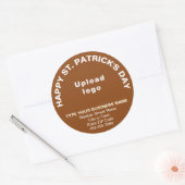 Rond Sticker Brown Saint Patrick Business Round (Enveloppe)