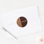 Rond Sticker Brown Wicker Stars (Enveloppe)