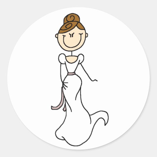 Rond Sticker Brunette Bride (Devant)