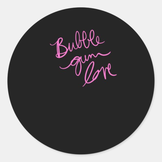 Rond Sticker Bubble Gum Love (Devant)