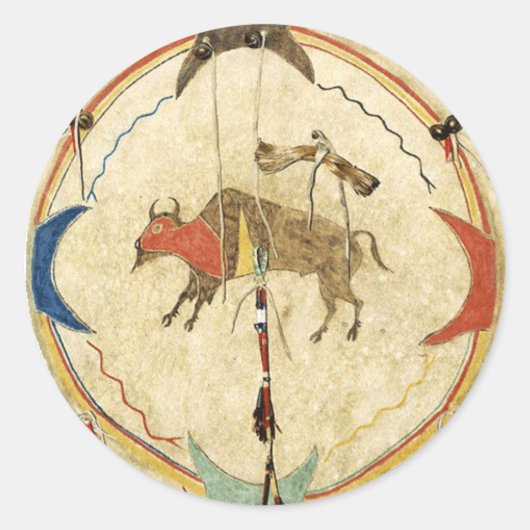 Rond Sticker Buffalo Warrior Shield (Devant)