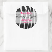 Rond Sticker Buffet de bonbons imprimé Zebra (Sac)