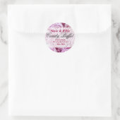 Rond Sticker Buffet de bonbons rose PInk (Sac)
