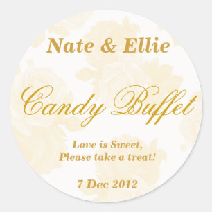 Rond Sticker Buffet Rose Gold Vintage