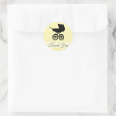 Rond Sticker Buggy Merci Jaune (Sac)