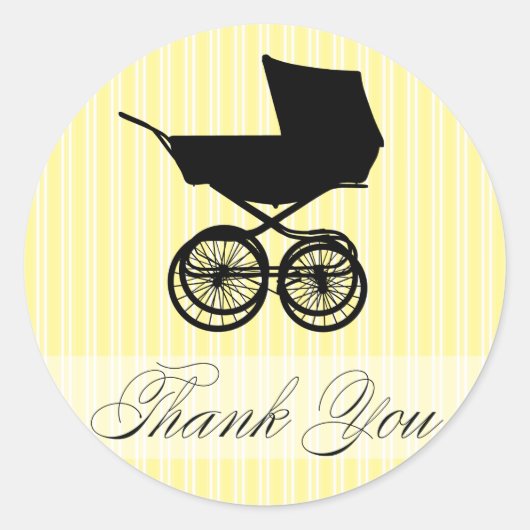 Rond Sticker Buggy Merci Jaune (Devant)