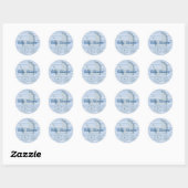 Rond Sticker Buggy Stripes baby shower (Feuille)
