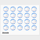 Rond Sticker Bunny de Pâques (Feuille)
