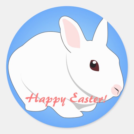 Rond Sticker Bunny de Pâques (Devant)