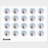 Rond Sticker Bunny de Pâques (Feuille)
